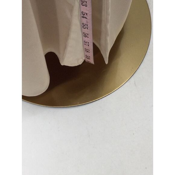 AW BRIDAL 4 S champagne cream satin one shoulder bridesmaid maxi dress NEW B36 - Picture 5 of 9